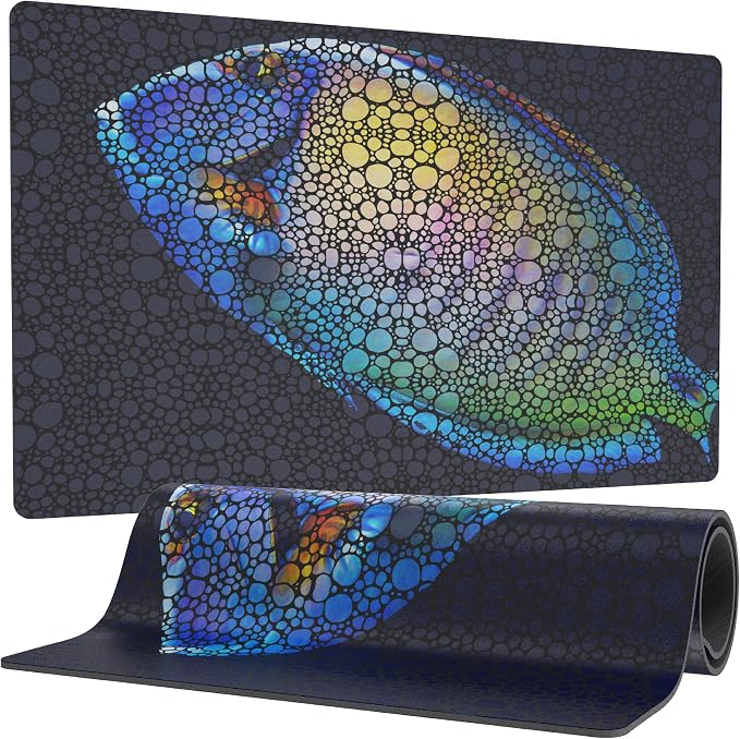 Flipper Aquarium Mat with Tang Artwork – Waterproof and Cushioned for Aquariums, Floor Mat, Desk Pad, and Decorative Gift for Hobbyists