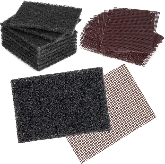 CUSINIUM 10-Pack Griddle Cleaning Pads + 20-Pack Grill Screens