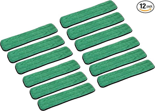 Real Clean 36 inch Microfiber Dry Dusting Mop Refill Pads for Flat Microfiber Mop Frames (Pack of 12)