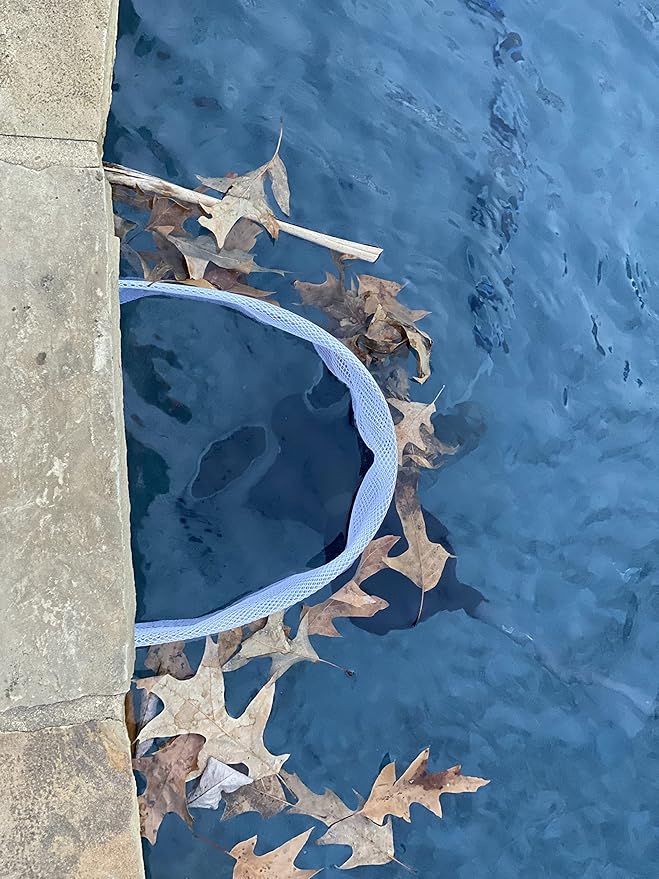 Pool Skimmer Shield Protective Spring Action Net System Leaf Protection, for Vinyl Lined or Fiberglass Pools Only White