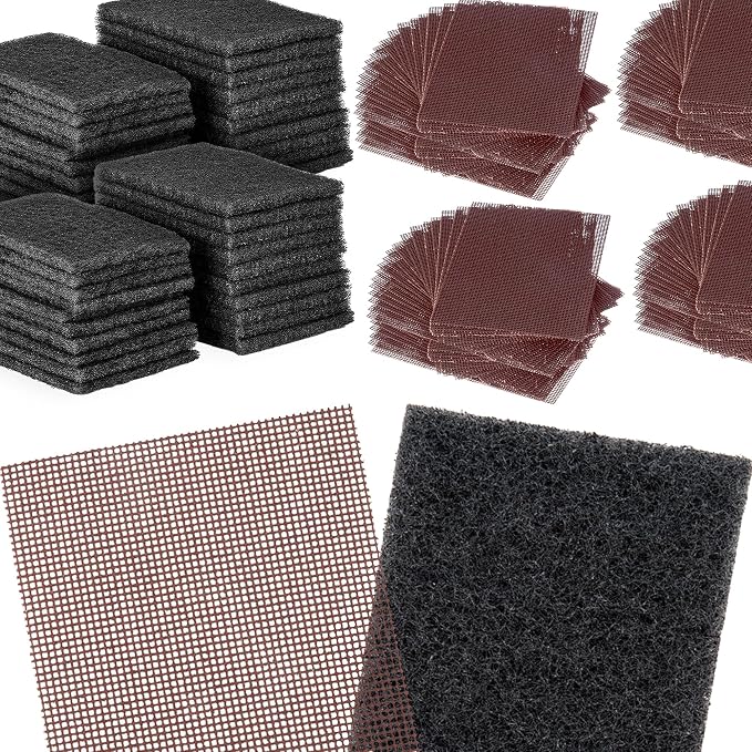 CUSINIUM 40-Pack Griddle Cleaning Pads + 80-Pack Grill Screens