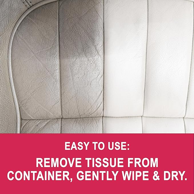 Mohawk Leather Clean and Renew Wipes, Leather Cleaner, M850-1019, 40 Sheets