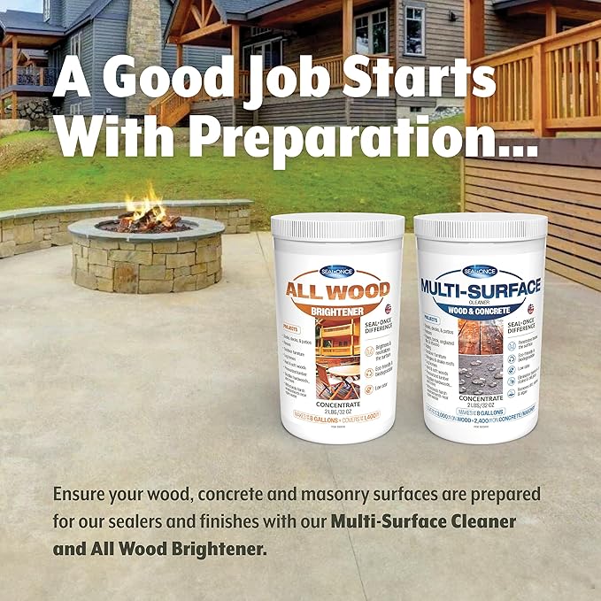 Seal-Once Premium Multi-Surface Cleaner Concentrate, Cleans & Enhances a Wide Range of Applications from Wood, Concrete, Outdoor Fabrics, Docks and Piers, Cleans up to 2,400 Sq. Ft. (2 lb.)