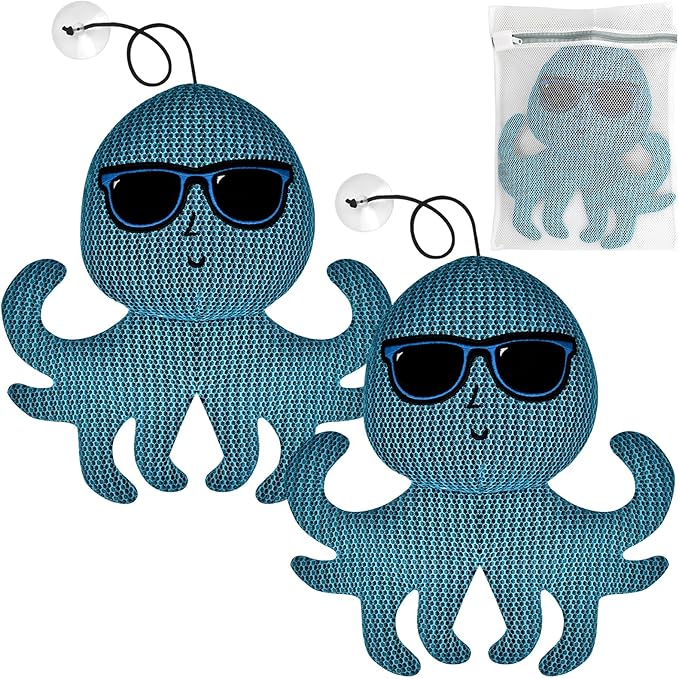 POJ 3XL Thicken Hot Tub Scum Absorber, Spa Pool Sponge Oil Scum Rays Bugs Absorber for Hot Tub, Must Have Hot Tub Accessories for Adults(Octopus 2 PCS)