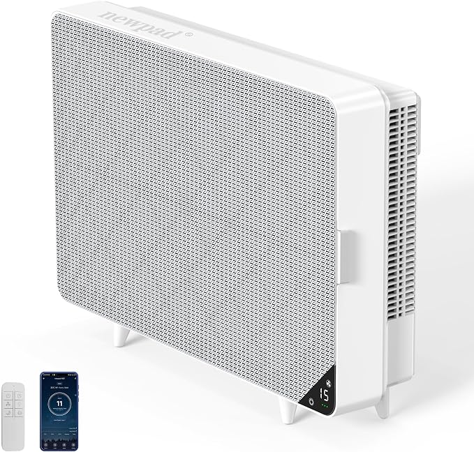 Wall-Mounted Air Purifiers for Home Dust Pollen Pets Hair Smoke in Bedroom, HEPA Air Purifier for Home Large room Covers Up to 1345 sq.ft, Sleep Mode, Auto Mode, WiFi/Remote Control, Timer