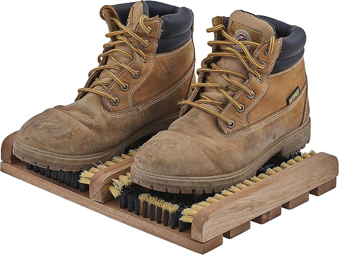 Superio Multi-Purpose Shoe and Boot Tray and Scraper- Protect Floors from Water Ice and Mud - Remove Mud, Dirt, Snow, and Sand