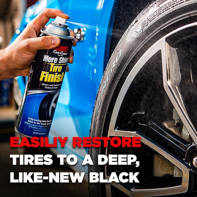 Stoner Car Care 91094-6PK More Shine Tire Finish – Tire Shine Spray Restores Deep Matte Black Finish with Long-Lasting Rain-Resistant Protection, Dry-to-Touch – 12 oz (Pack of 6)