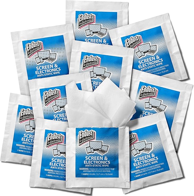 Endust For Electronics 6 Pack Screen Cleaner Wipes, Electronics Surface Cleaning Wipes, For TV, Phone, Computer Monitor, Laptop, Tablet, Pre-Moistened, Alcohol & Ammonia Free, 150 count (14316)…