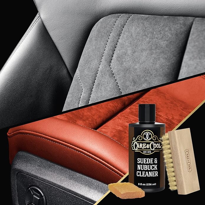 Care & Cool Suede and Nubuck Cleaner Kit (8 oz) Restores Color & Vibrancy to Shoes Clothes, and Furniture (Essential Kit)