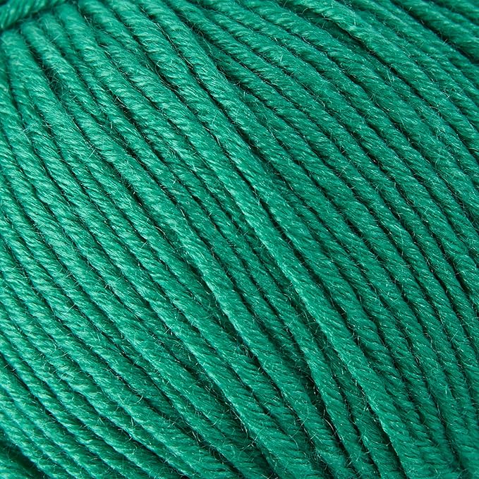 2 Balls Merino Wool Yarn, 12-Ply Luxurious and Soft Yarn for Hand Knitting & Crocheting, 1.76 OZ/50g, 120 yds/110 Meters(Green,2Balls)