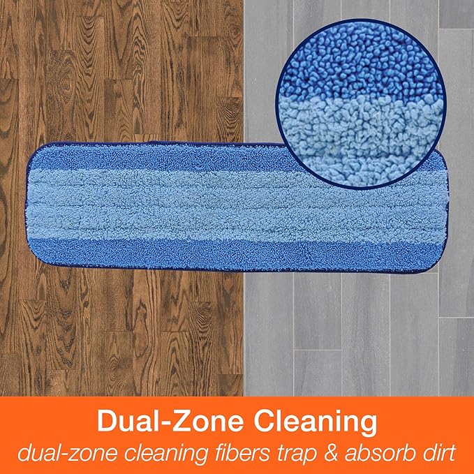 Bona Hardwood Floor Premium Spray Mop & Bona Microfiber Cleaning Pad for Hardwood & Hard Surface Floors - 3 Pack & Bona Hardwood Floor Cleaner Refill - 128 fl oz