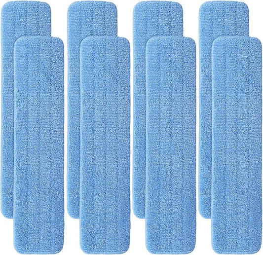 Replacement Microfiber Pad for Rubbermaid Commercial 24 Inch Mop Head - 8 Pack Wet & Dry Commercial Cleaning Refills Reusable Mop Refills Fit for Any Microfiber Flat Mop System 24"