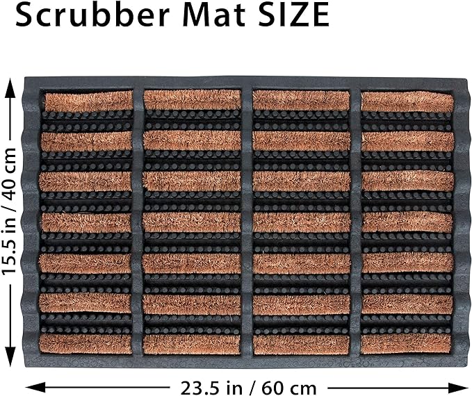 FOOTMATTERS Ninamar Mud Scrubber Tray Mat – 24 x 16 inch - 2 Pack