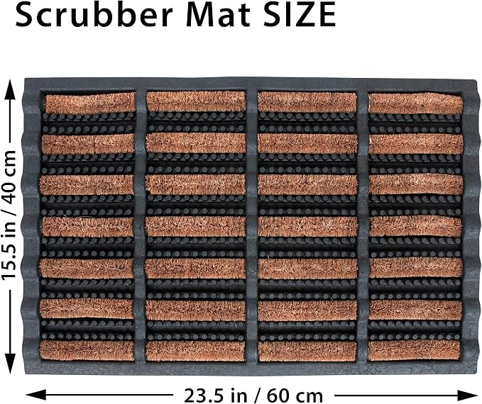 FOOTMATTERS Ninamar Mud Scrubber Tray Mat – 24 x 16 inch