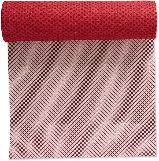 DII Fridge & Shelf Liner Collection Non-Adhesive, Cut to fit, Machine Washable, 12x20, Tango Red Dots, 2 Piece