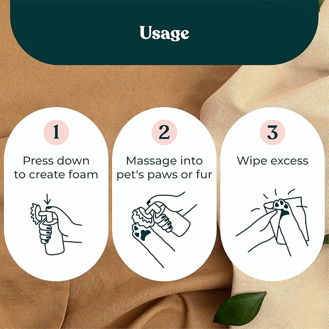 Gentle Creatures Magic Foam Paw Cleaner Bundle – Waterless Scrubber with Silicone Brush + Refill | Fragrance-Free, Sulfate-Free, Safe for Dogs & Cats