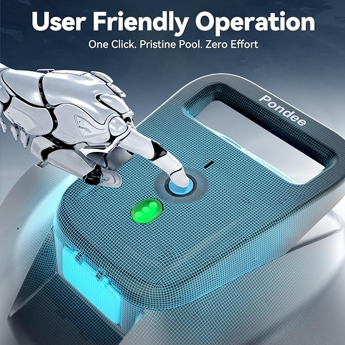 X1 Robotic Pool Vacuum, Cordless Pool Cleaner with 120-Min Runtime, Auto-Parking, 2.5h Fast Charging, for Above-Ground & Flat-Bottom Inground Pools up to 850 sq.ft