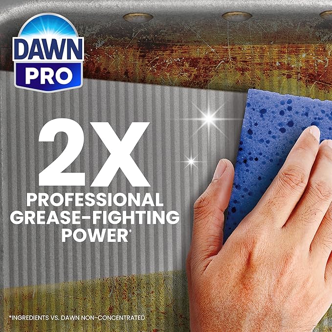 Dawn PRO Manual Pot and Pan Detergent, Dish Soap Liquid for Dishwashing by Hand, Bulk Concentrate for Commercial Use, 1 gal (Case of 4)