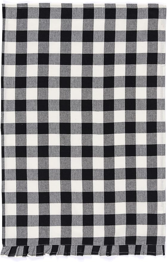 Shiraleah Gina Black And White Check Tea Towel
