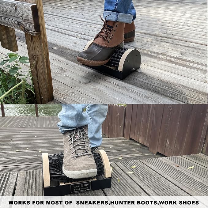 Boot Scrubber Brush - Boot Scraper Outdoor Heavy Duty Entryway Boot & Shoe Mud Cleaner Brush(2packs)