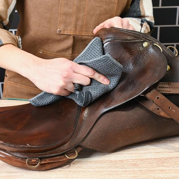 Rhino Wax - Complete Saddle Soap and Horse Tack Kit -Includes: SaddleSoap - Leather Conditioner - Oil - Brushes - Cloths. Equestrian Supplies (Boots, Bridles, Saddles, Horse Stuff) - Made in the USA