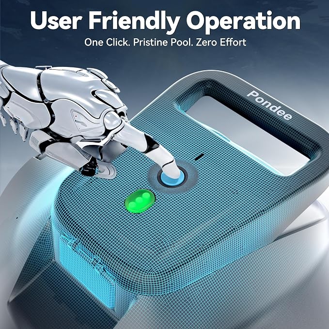 X1 Robotic Pool Vacuum, Cordless Pool Cleaner with 120-Min Runtime, Auto-Parking, 2.5h Fast Charging, for Above-Ground & Flat-Bottom Inground Pools up to 850 sq.ft