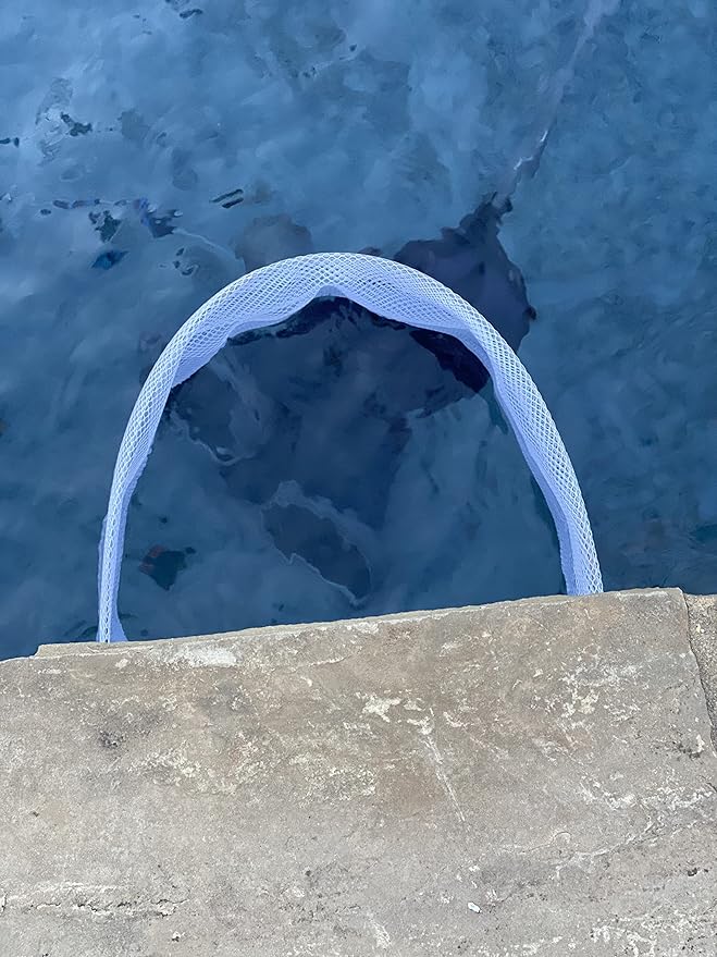 Pool Skimmer Shield Protective Spring Action Net System Leaf Protection, for Vinyl Lined or Fiberglass Pools Only White