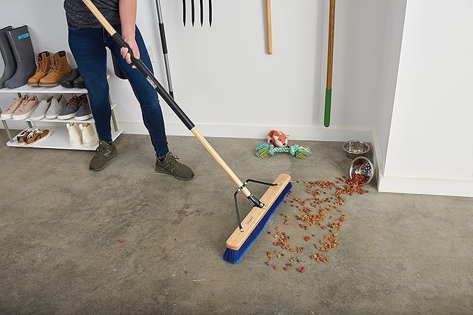 Harper 20201044 24 in. Indoor/Outdoor Dry All-Purpose Push Broom with Dual Bristles, for Dust, Gravel, Debris