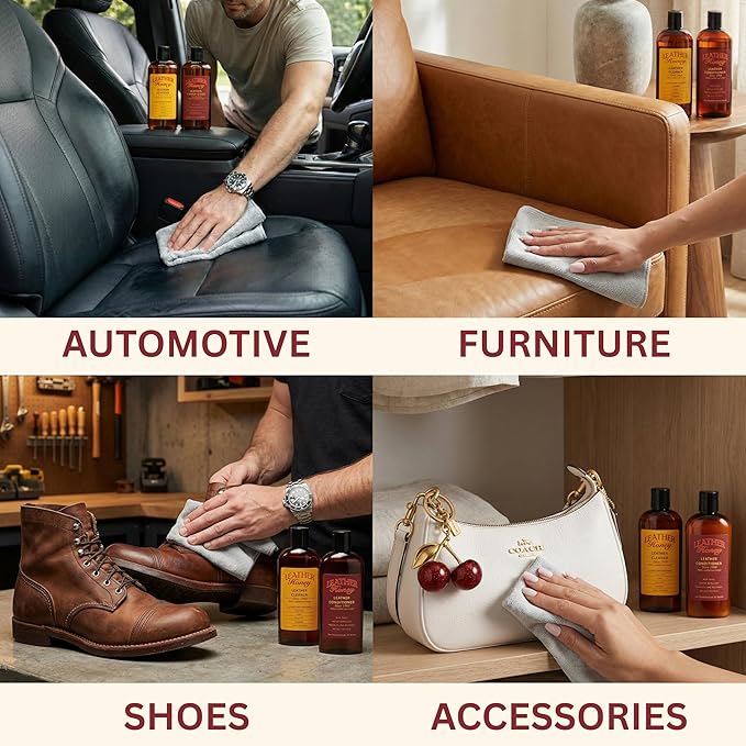 Leather Honey Complete Leather Care Kit & Brown Recoloring Balm