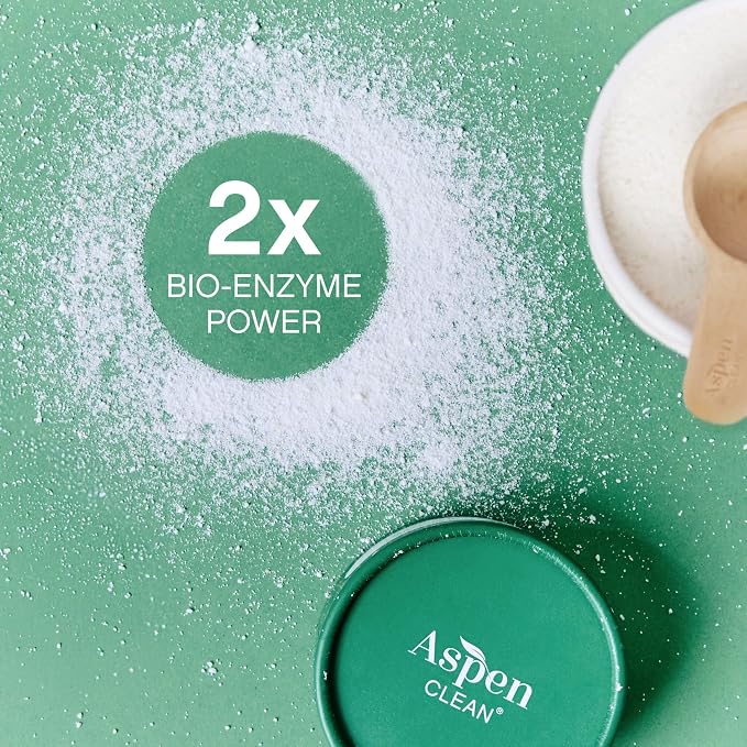 AspenClean | Laundry Powder + Booster 2-in-1 | Eucalyptus | | 55 Loads | Hyper Concentrated | Stain & Odor Removal Enzyme Booster | Non - Toxic | 100% Natural | EWG Verified