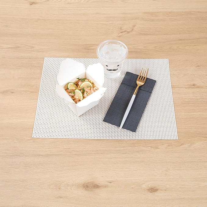 Restaurantware-Moderna 7.5 Inch Fancy Disposable Flatware, 50 Durable Plastic Flatware - With White Handle For Grip, Heavy-duty, Gold Plastic Forks, Easily Disposable Or Restaurants