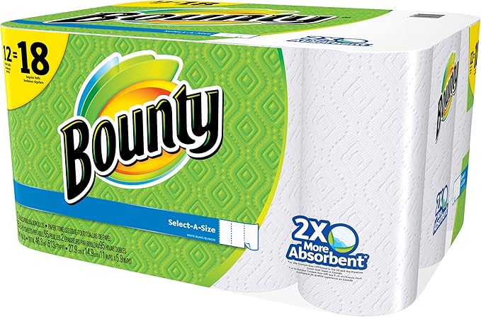 Bounty Select-a-Size Paper Towels, White, 12 Count