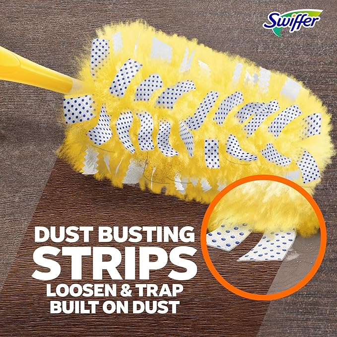 Swiffer Pet Heavy Duty Dusters Refills, Multisurface 360 Dusters with Febreze Odor Defense, 11 Count (Pack of 3)