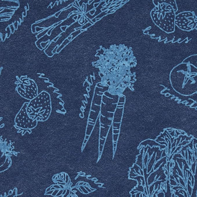 DII Fridge Liner Collection Non-Adhesive, Cut to Fit, Nautical Blue Market, 12x24, 6 Piece