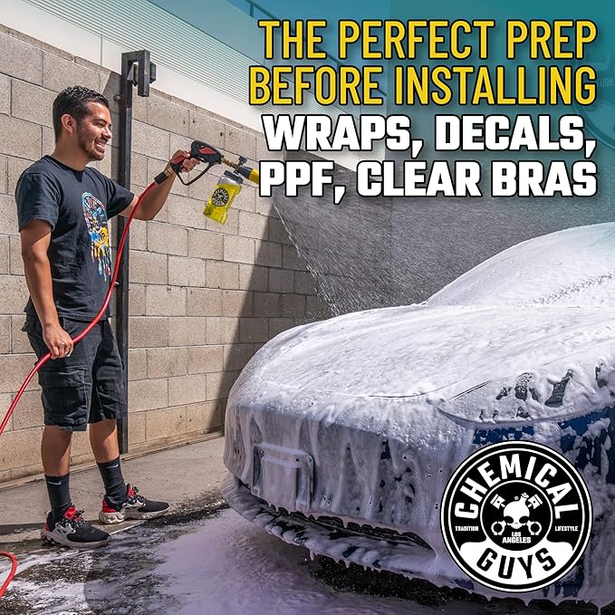 Chemical Guys CWS80316M Car Wash Starter Bundle - Clean Slate Deep Surface Cleaning Car Wash Soap, 16 oz, Citrus Scent + Green Chenille Wash Mitt (2 Items) Works on Cars, Trucks, SUVs, RVs & More