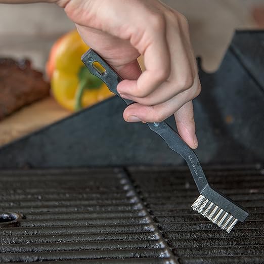 SPARTA Flo-Pac Grout Brush, Utility Brush with Crimped Stainless Steel Bristles for Cleaning, Detail Work, and Janitorial Use, 7 Inches, Black, (Pack of 12)