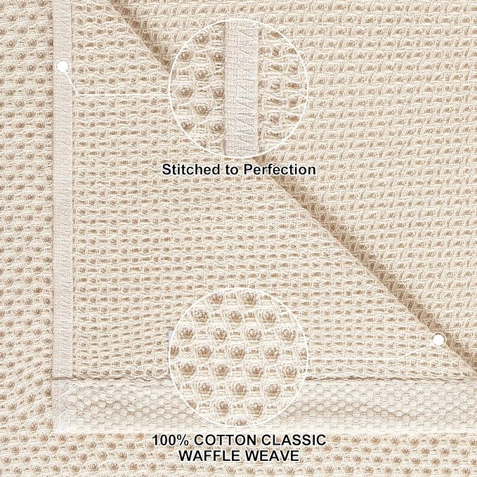 Homaxy 100% Cotton Kitchen Towels and Dishcloths Set, 12 x 12 Inches and 13 x 28 Inches, Set of 12 Bulk Kitchen Towels Set, Ultra Soft Absorbent Dish Cloths for Washing Dishes, Multicolor