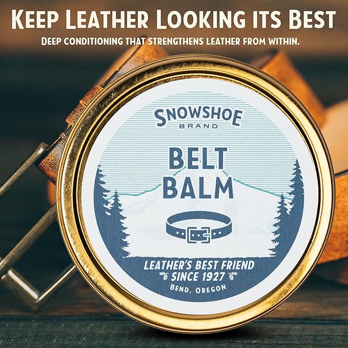 Snowshoe Boot Balm, Made in USA Since 1927 - Protect, Condition, Restore & Waterproof - Leather Conditioner for Boots and Shoes (4 oz)