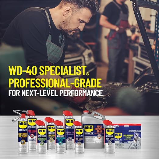 WD-40 Specialist Machine & Engine Degreaser Foaming Spray, 18 OZ [4-Pack]