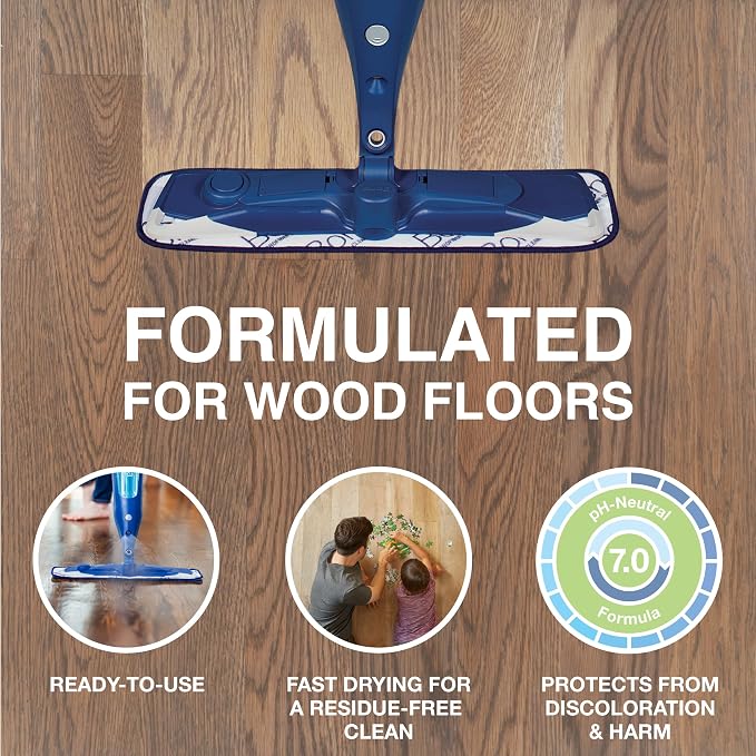 Bona PowerPlus Hardwood Floor Deep Cleaner Refill - 128 fl oz - Refill for Bona Spray Mops and Spray Bottles - Residue-Free Floor Cleaning Solution for Wood Floors