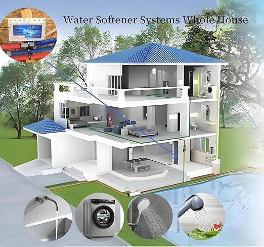 Electronic Water Descaler for Whole House, Reduces Limescale, Hard Water Conditioner System, Alternative No Salt Water Softener System