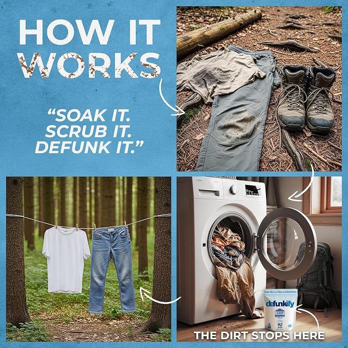 Laundry Detergent, 92 Load. Unscented Enzyme Cleaner Laundry Detergent Powder. Activewear, Outdoor Gear Cleaning Supplies w/Odor Eliminator, Stain Removers. Provensafe™ Washing Soda Laundry Soap