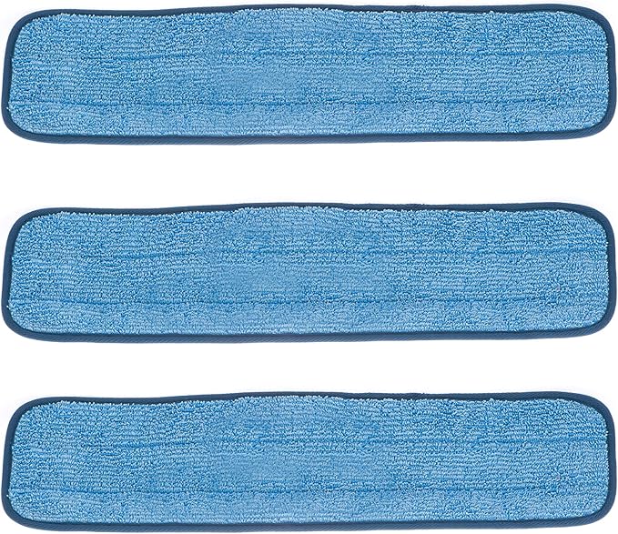 Real Clean 36 inch Microfiber Wet Mop Refill Pads for Flat Mop Frames (Pack of 3)