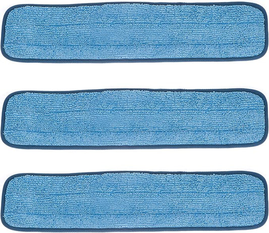 Real Clean 36 inch Microfiber Wet Mop Refill Pads for Flat Mop Frames (Pack of 3)