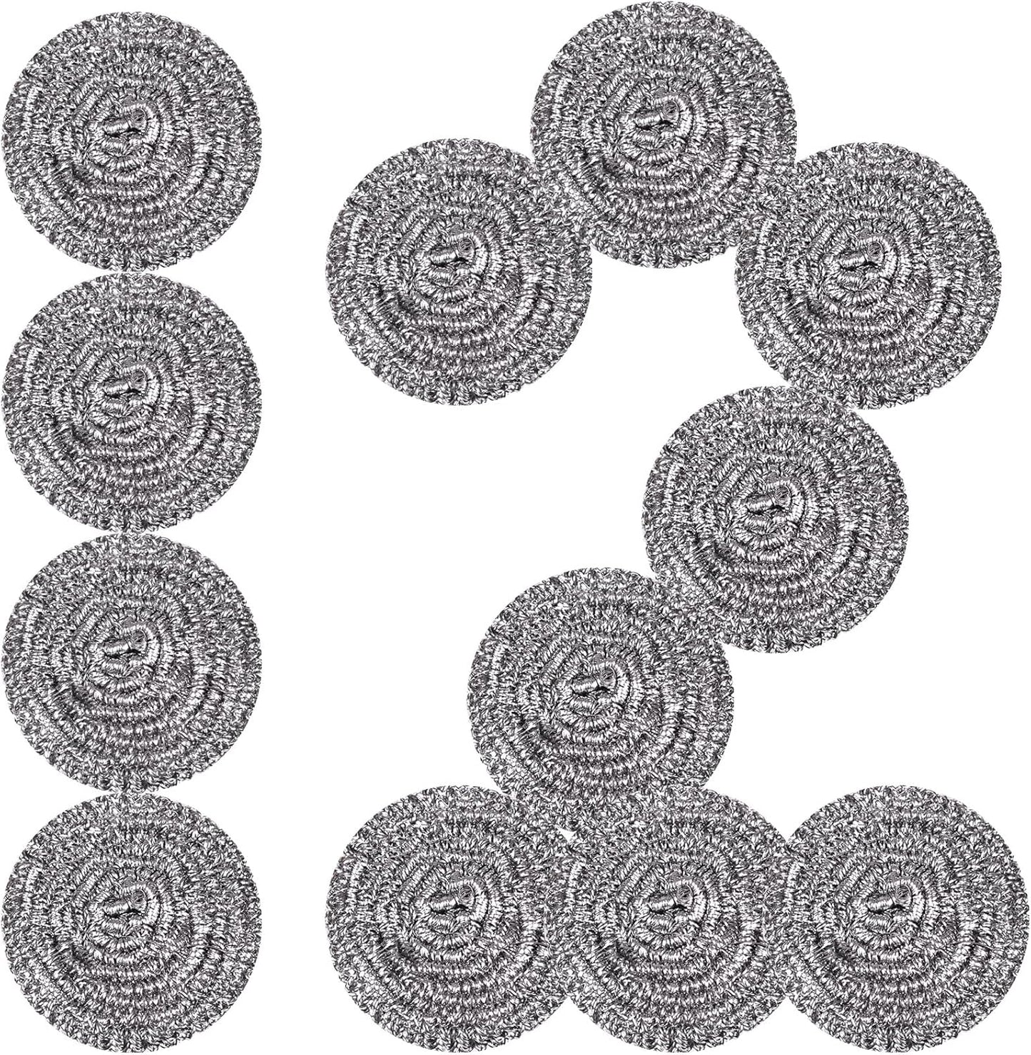 Stainless Steel Scrubber Scrubbing Scouring Pad Sponges Clean Pot Pan and Steel Wool for Kitchen Bathroom