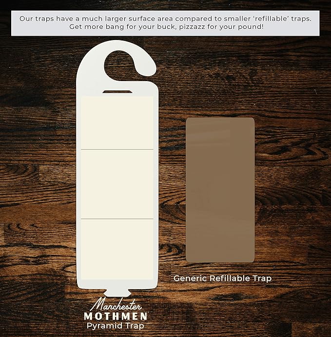 2-in-1 Pheromone Moth Traps for House, 5-Pack Moth Killer for Clothes & Pantry – Indian Meal, Mediterranean Flour & Clothing Moth Trap – Non-Toxic Sticky Glue Trap