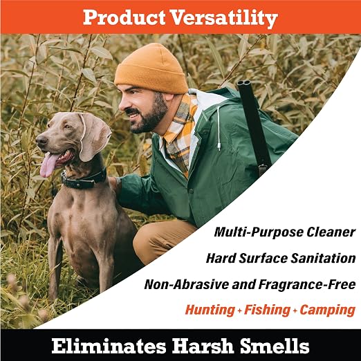 SNiPER II Disinfectant Cleanser and Odor Eliminator, Cleaner for Outdoor Disinfecting Purposes, Use for Hunting, Fishing, and Camping, Made in the USA, 16 Ounce Spray Bottle