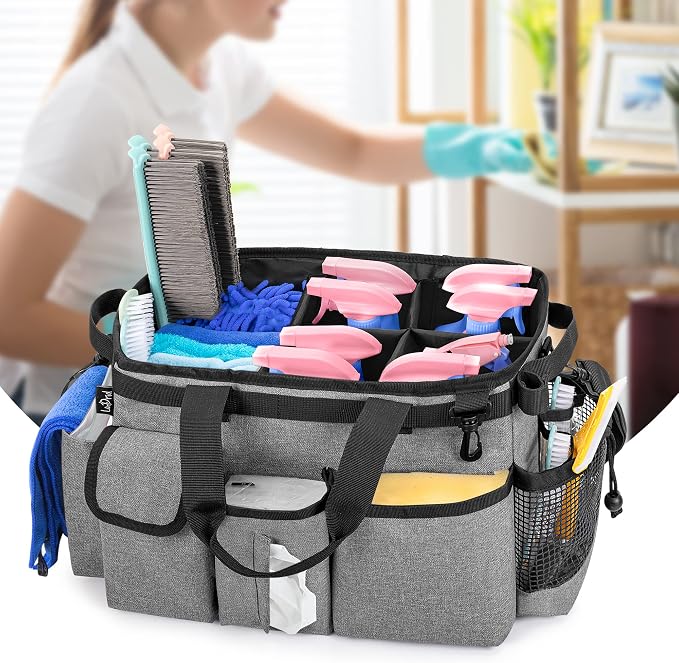 LoDrid Cleaning Supply Caddy with Cleaning Apron