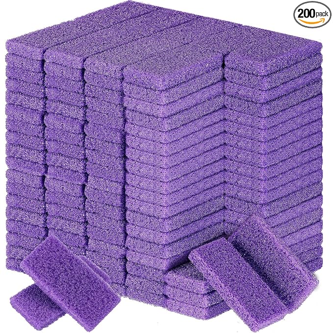 Dunzy 200 Pcs Disposable Pumice Stones for Feet, Professional Pedicure Callus Remover Blocks for Spa Salon Pedicure Supplies, Foot Exfoliating Scrubber for Dead Skin and Heel Care