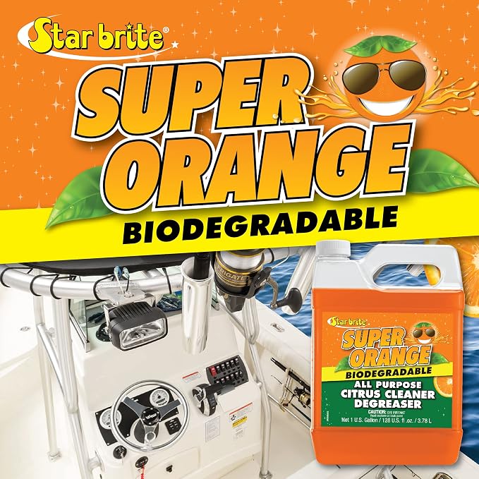 Star Brite Super Orange All-Purpose Citrus Cleaner Degreaser - Remove Dirt, Grime, Grease, Smudges, Oil & Gummy Residue - Biodegradable